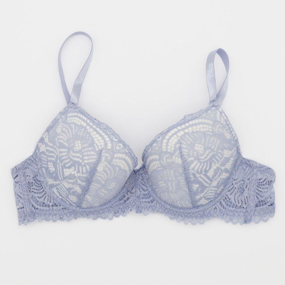 Lace Underwire Padded Push Up Bra Adjustable Straps‎ Sexy Lingerie Womens 36B